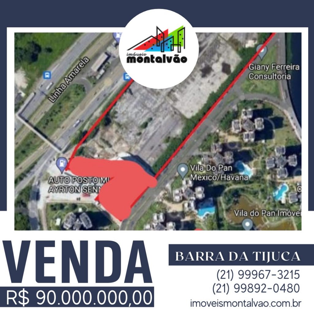 BARRA DA TIJUCA, TERRENO MULTI FAMILIAR E COMERCIAL DE 39.000M2, R$ 90MILHÕES!